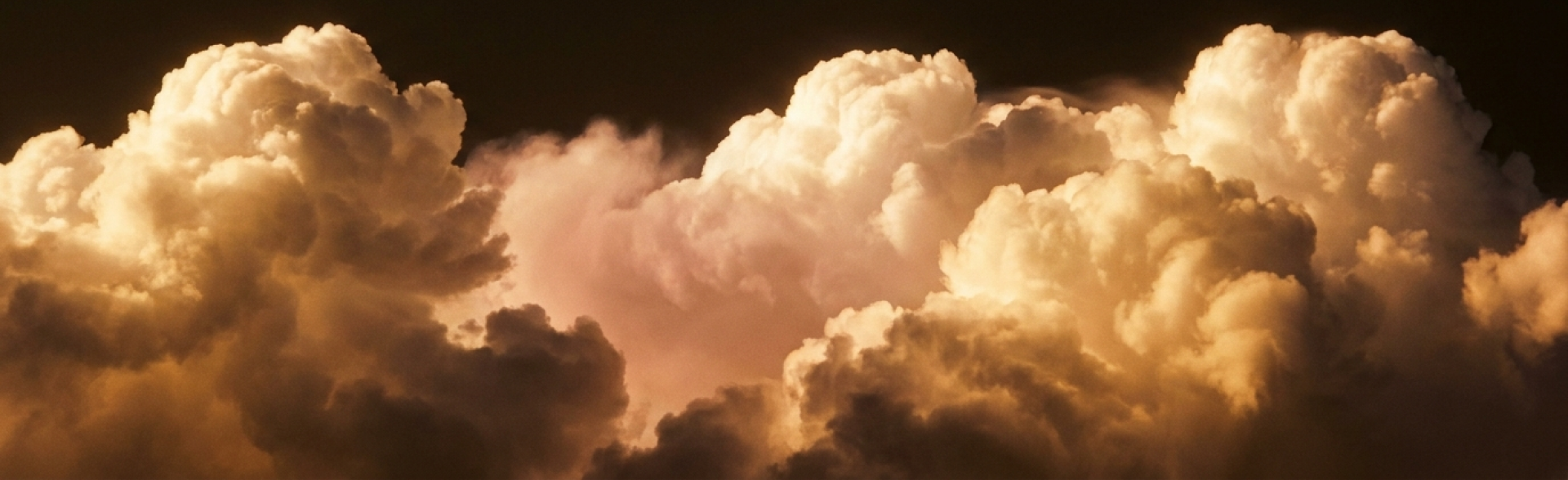 Golden clouds at dusk